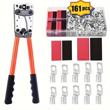 Cable Crimper and Cable Wire Cutter Tool Set For 10,8,6,4,2,0 AWG Wire