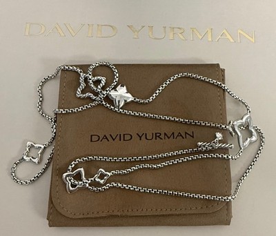 David Yurman .925 Sterlingsilber Vierflügel Kette Halskette 36''