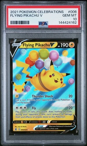 2021 POKEMON CELEBRATIONS #006 FLYING PIKACHU V PSA 10