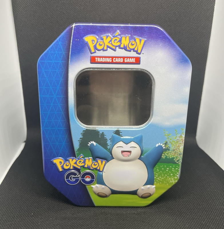 Pokémon GO Snorlax Tin Case w/ Window, Holds 60 Standard Cards. No packs.