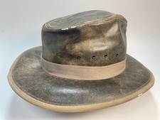 Henschel Hatquarters Leather Western Cowboy Hat Size Medium Made In USA