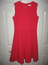 Womens NWOT Dark Pink CALVIN KLEIN Stretch Sleeveless Dress 6