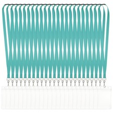 24Pack Lanyards for ID Badges, Lanyards for Keys, Mint Green