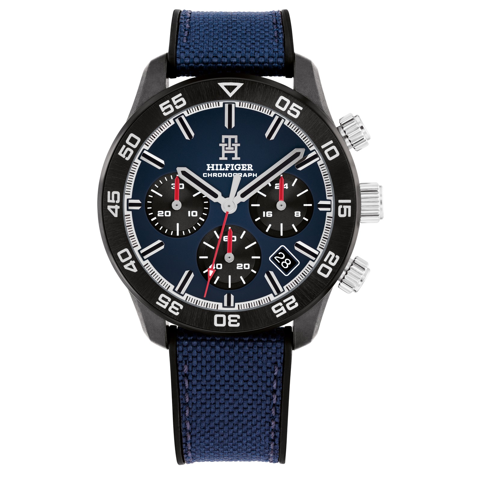 Tommy Hilfiger Men's Chronograph Navy Blue Cordura Strap Watch - Image 2