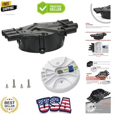 Ignition Distributor Cap and Rotor Kit Compaitble with Chevy CMC 4.3 Vortec 1...