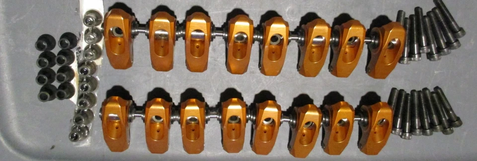 Harland Sharp ROLLER ROCKER ARMS GM LS1 LS2 LS6 Set Aluminum 1.7 Ratio SLS17 LS - Image 2 of 3