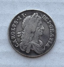 1663 Charles II Silver Shilling
