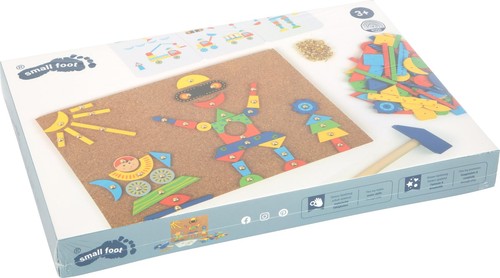 Small Foot- Gioco Sughero Accessori (2 martelletti 100 Chiodini e 126 pez - Foto 3 di 5