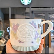 Purple Starbucks Sakura Ceramic Mug 355ml/12oz Coffee Cup Girl's Gift