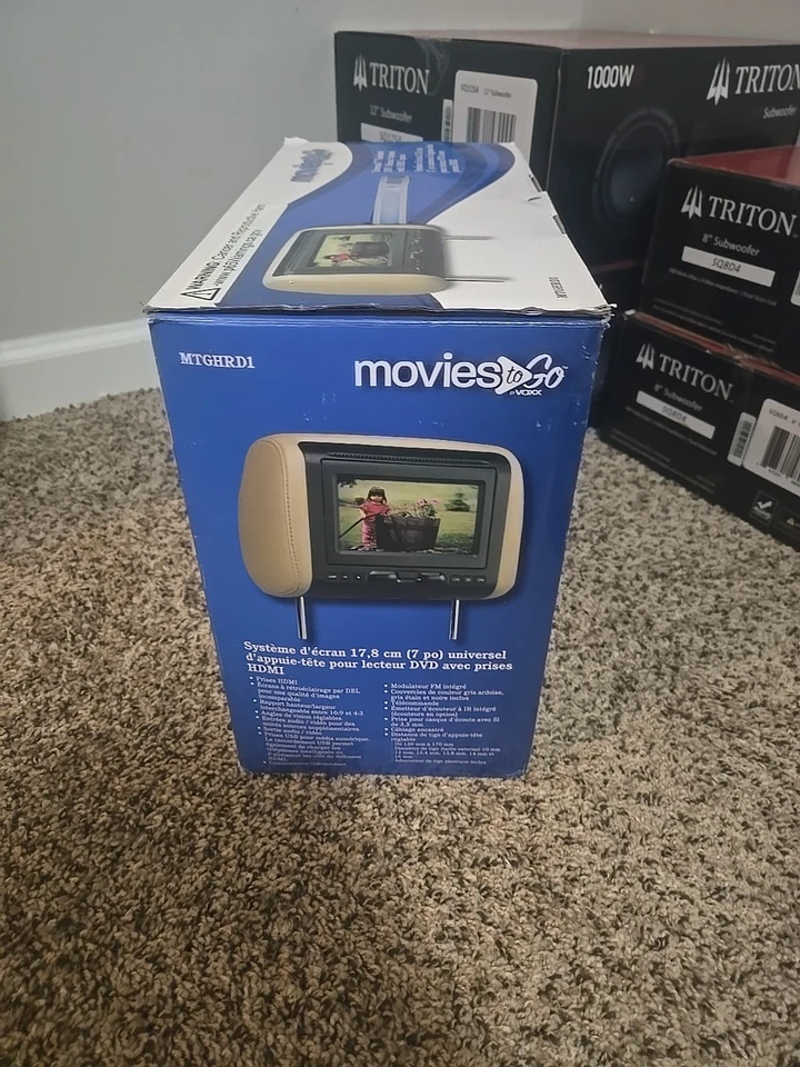 AUDIOVOX MTGHRD1 SINGLE 7" HEADREST MONITOR w/ DVD/HDMI/MHL INPUTS MOVIESTOGO - Image 4 of 4