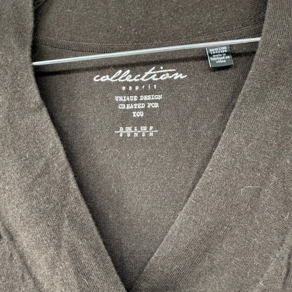 Suéter Colección Esprit Cuello en V Mezcla de Lana Manga Larga Top Mujer Diseño Único Foto 3 de 4