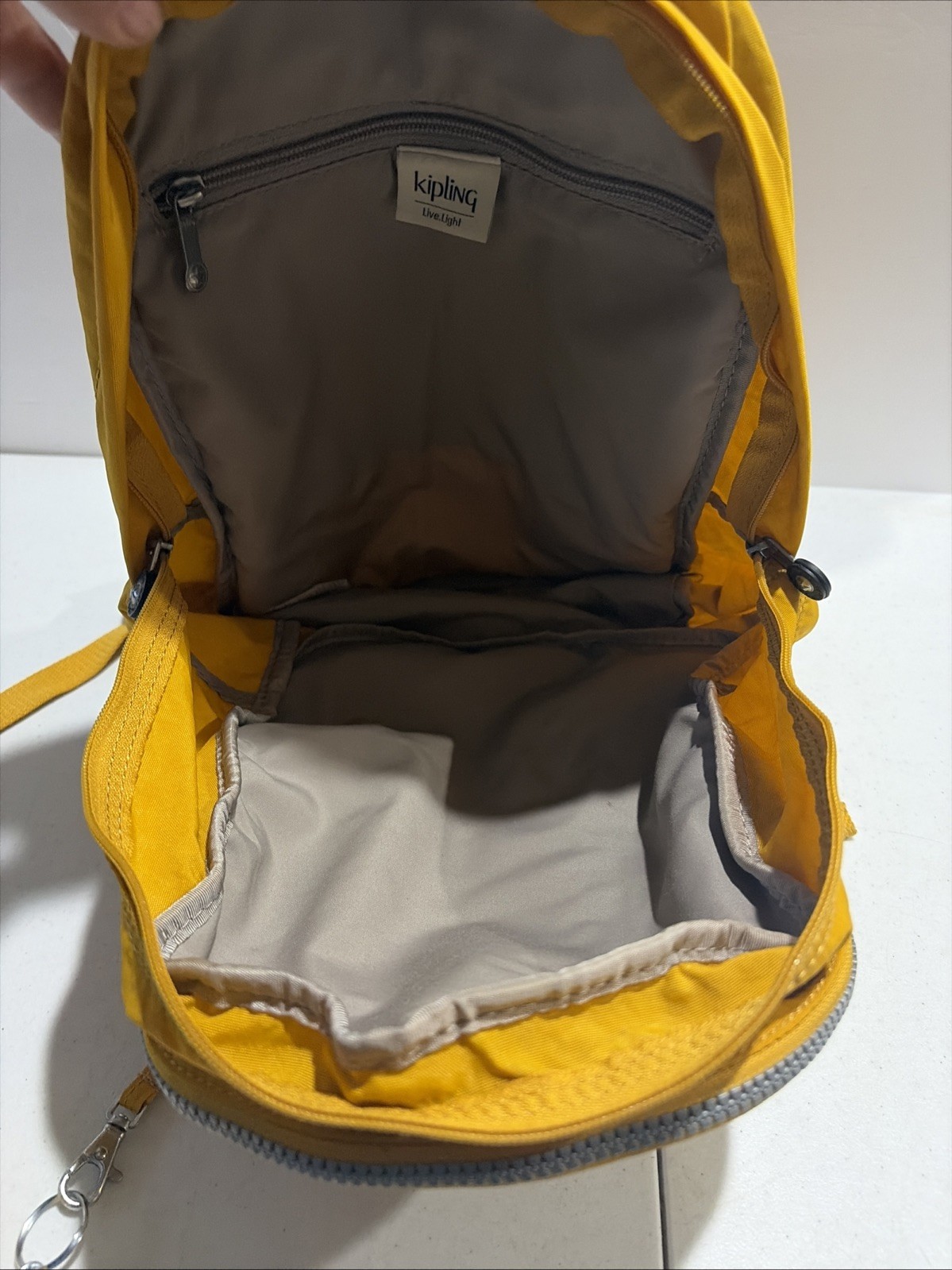 Kipling Back Pack Live Light Monkey Yellow 14” - image 10
