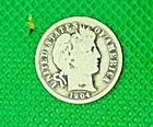 New Listing1904 SILVER BARBER DIME -- NICE COIN - SHIPS FREE