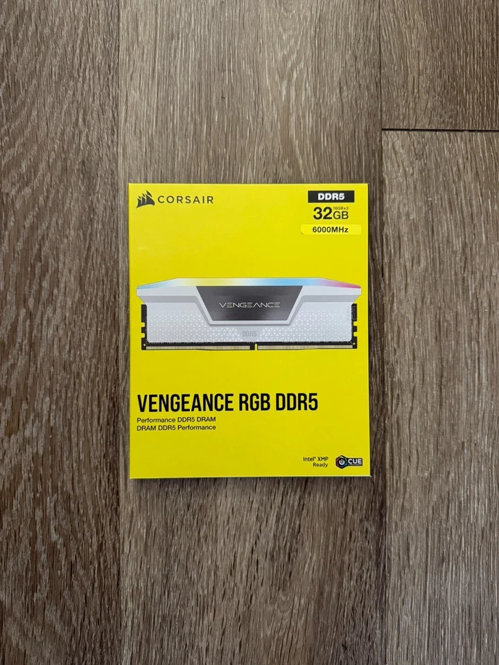 Corsair Vengeance RGB DDR5 32GB (2x16GB) RAM 6000MHz CL36-44-44-96 WHITE NEW - Image 2 of 3