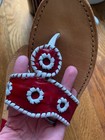 RED white JACK ROGERS Navajo Sandals sz 9 womens Fourth of July?  preppy! EUC — photo 2