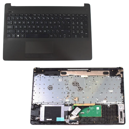 Replacement For HP 15-DA1005NC 15-DA1005NE Palmrest Cover W/ UK Keyboard Black - Picture 3 of 5