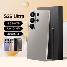 S26 Ultra Smartphone Global Unlocked 6.8'' HD Android 16+1TB 8000mAh Dual SIM