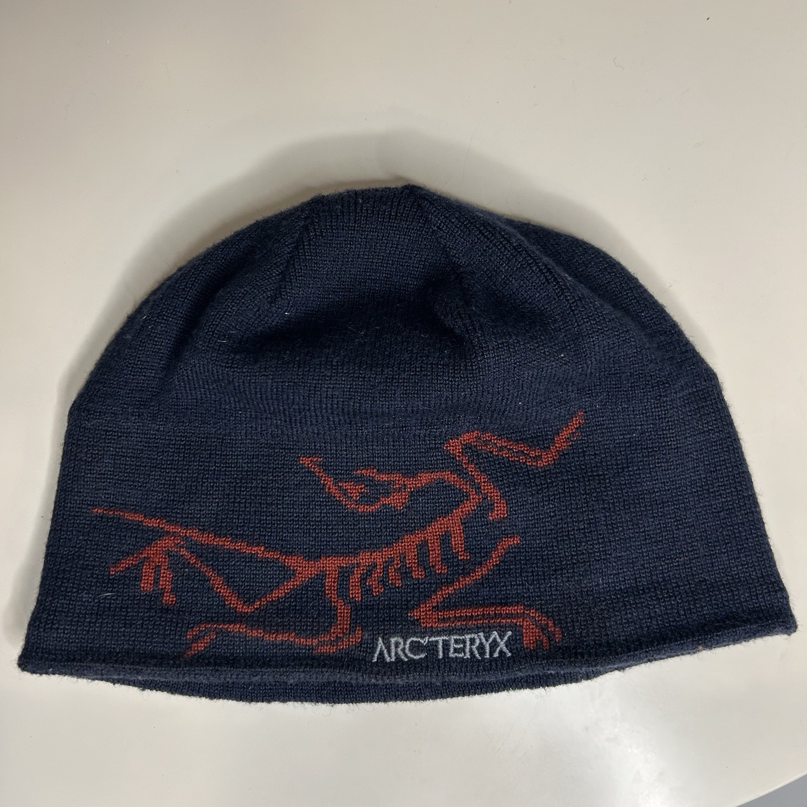 ARC'TERYX Arcteryx Bird Head Toque Beanie blu rosso scritta leggero escursionismo taglia S M Osfa