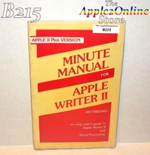 ✅ 🍎 Minute Manual for Apple Writer II Word Processor   Apple II+ Version! 💕
