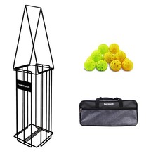 Pickleball Tennis Ball Hopper Set, Tennis Ball Basket Holder with 20 Outdoor ...