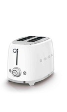 Smeg TSF01WHUK 950W 2 Slice Toaster Stainless Steel in White RRP &pound;150 -Brand New