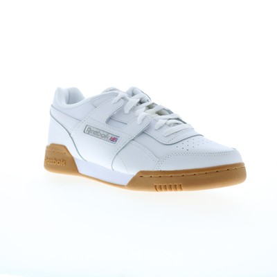 Reebok Workout Plus Herren Weiß Leder Sportschuh