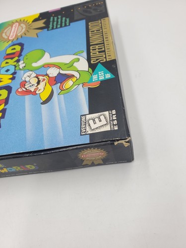 Super Mario World (SNES, 1991) giocatori a scelta completo di scatola (DIFETTO)LEGGI - Foto 9 di 17