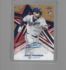 2026 TOPPS SERIES 1 BASEBALL STARS CODY FREEMAN ROOKIE GOLD AUTOGRAPH (37/50)