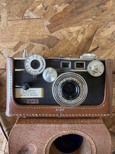 Argus C3 Black Vintage Rangefinder Camera with Leather Case Classic 35mm Film