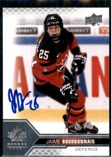 Jaime Bourbonnais Signed Auto 2022 Upper Deck Canada Card PWHL New York Sirens