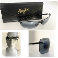 Maui Jim Black MJ 423-02 Sport Lighthouse Sunglasses Japan  Case 65-13-127