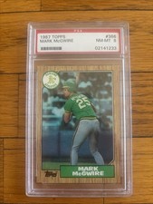 Mark McGwire #366 PSA 8 NM-MT 1987 Topps RC Rookie Card Athletics Oakland CA 