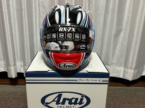 Arai Helmet RX-7X Nakano 2003 Red L Size All the accessories w/Original box - Picture 2 of 6