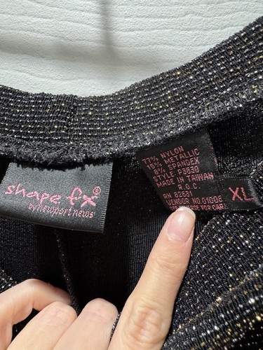 Shape Fx by Newport News Hose mit Gold und Silber Glanz Größe XL 77% Nylon - Bild 5 von 8