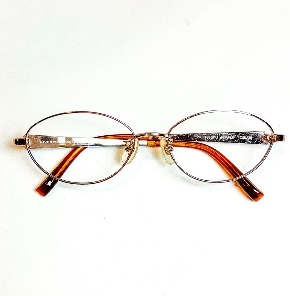 Gafas Givenchy de Colección Ovaladas Metal Dorado Diseñador Años 90 Y2K Años 2000 Marcos Grandpop Foto 2 de 4