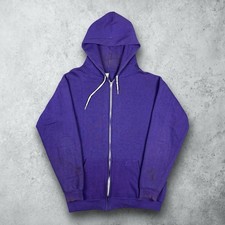 Vintage 70s Blank 50/50 Pullover Hoodie Purple Size Medium USA Made