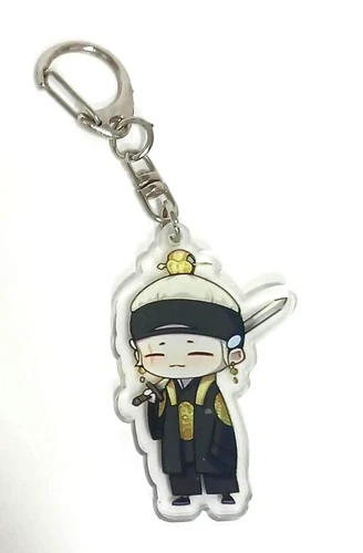 Kpop BTS Suga Agust D Daechwita Anime Chibi Clear Acrylic Keychain Bag Pendant