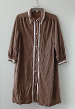 Vintage Gossard Artemis Brown Pink Nylon Robe Large 1960s