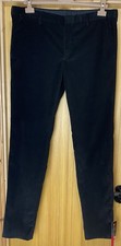 PRADA Mens Corduroy Cotton Dress Trousers/Pants Slim Fit Black IT50 W36 RRP £920