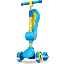 JETSON 2-IN-1 3-WHEEL KICK SCOOTER, FOLDABLE AND DETACHABLE SEAT - COCOMELON