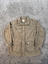 Carhartt Women s Smithville Jacket Size Small Army Brown Utility Canvas Full Zip