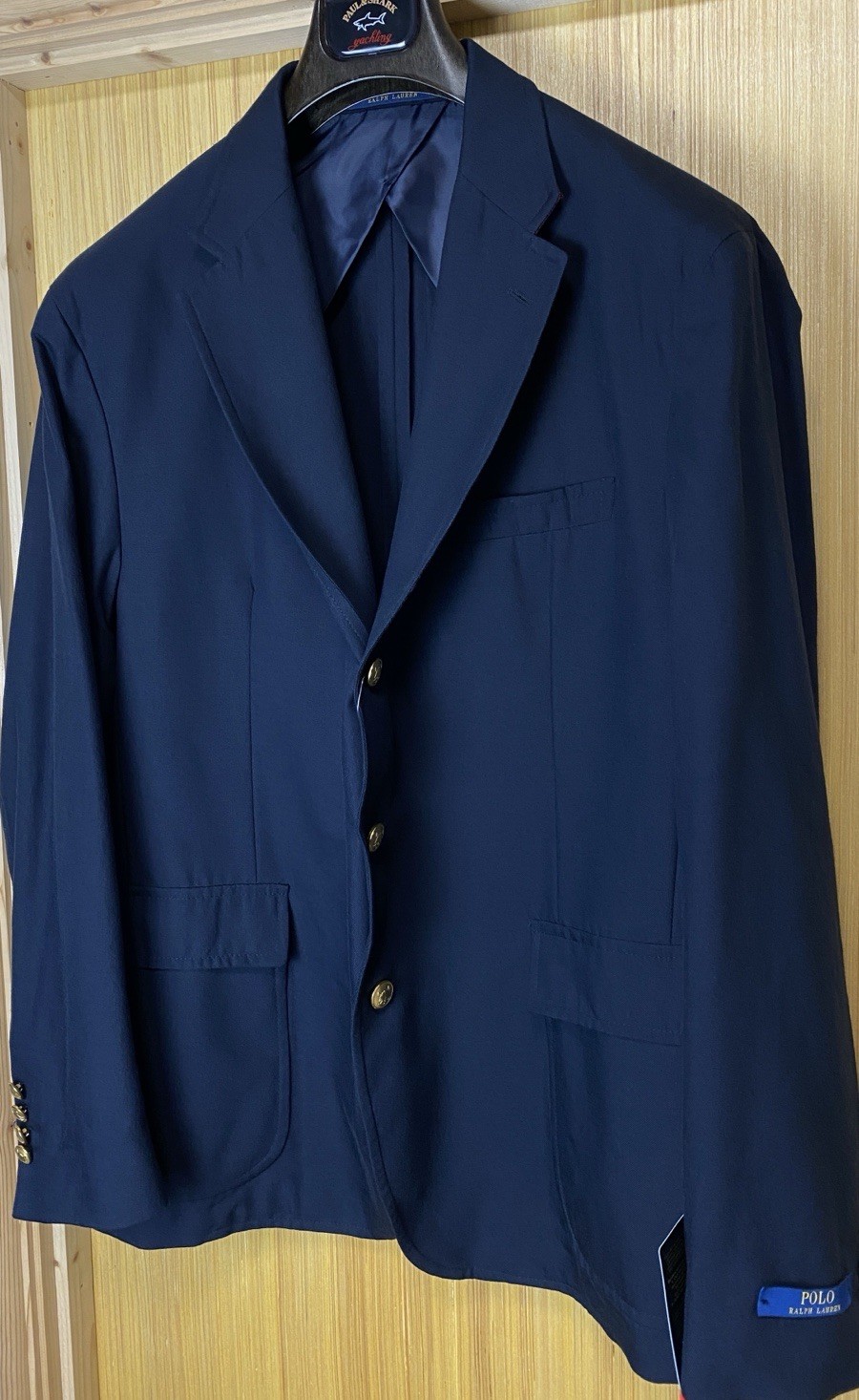 Polo Ralph Lauren Sport Unlined Wool Blazer 46R 2XL Navy Gold Buttons RRP £720 image 4