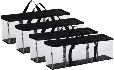 4X Bolsas De Almacenamiento Para DVD Estuche Para Soportes De Medios Con Asas