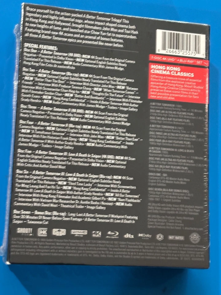 A BETTER TOMORROW TRILOGY (4K Ultra HD + Blu-ray, 2025) Chow Yun-fat; NEW SEALED - Image 2 of 4