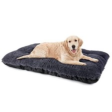 Large Dog Bed Crate Pad, Deluxe Plush Washable Dog Beds Fulffy Soft Kennel Pa...