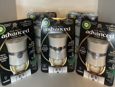 Lot of 5 Air Wick Scented Oil Plug-In Warmers - White - New Home Fresheners