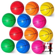 Mini Basketball Set - 12 Pack 7 Inch Small Basketball for Kids Toddler -