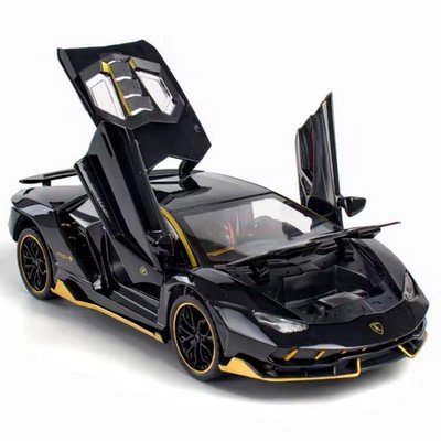 Lamborghini Centenario Mini Car Pull Back Car Diecast 1/24 Alu gelb/schwarz