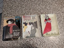 Vtg Toulouse Lautrec art trinket tray dish May Belfort Moulin Rouge Concert Bal