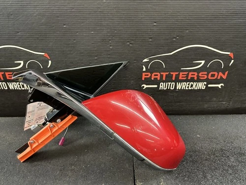 16-20 TESLA S POWER FOLD DRIVER LEFT LH SIDE VIEW DOOR MIRROR RED PPMR